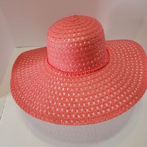 Summer Elegant Pink Straw Hat